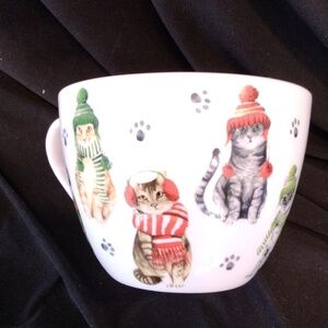 Portobello by Design “Hello Winter CHRISTMAS Cats Bone China Mug England